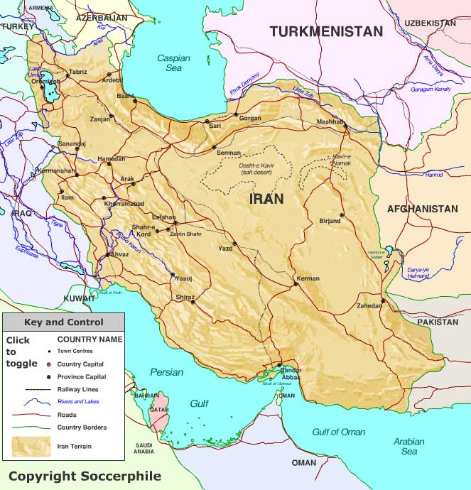 Iran map, click for Flash version. Iran map. Click here for Flash version.
